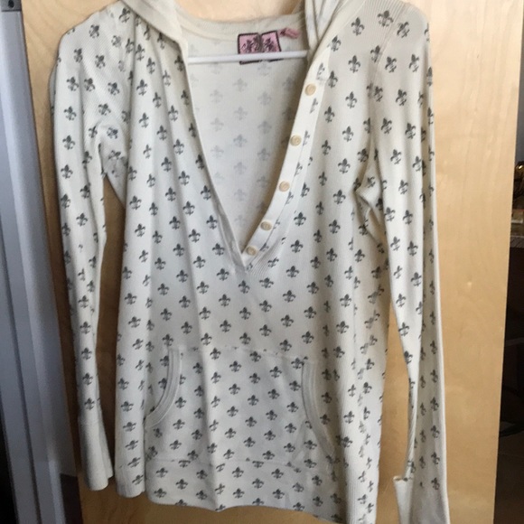 Juicy Couture Tops - Juicy Couture top waffleknit sweater/hoodie top XS